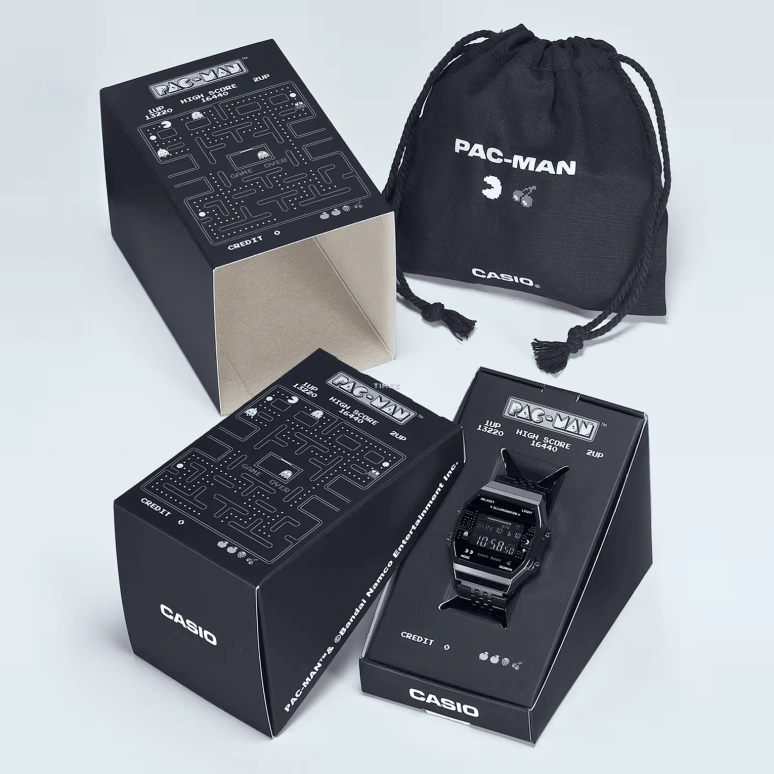 Casio,VINTAGE 41.60x37.90mm,41.60x37.90mm,Resin,Black,Quartz,Countdown,Chronograph,Annual Calendar,Month,Plexi,Square,ABL100WEPC,ABL100WEPC-1B