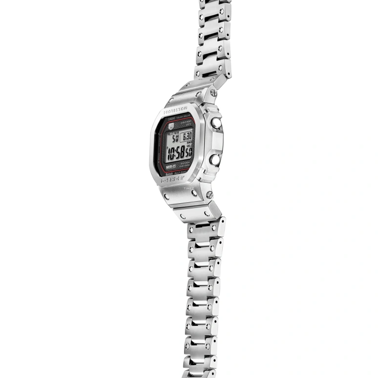 Casio,MR-G 49.40x43.20mm,49.40x43.20mm,Titanium,Grey,Quartz,Countdown,Chronograph,Month,Date,Sapphire,Crystal Glass,Square,MRGB5000D,MRGB5000D-1