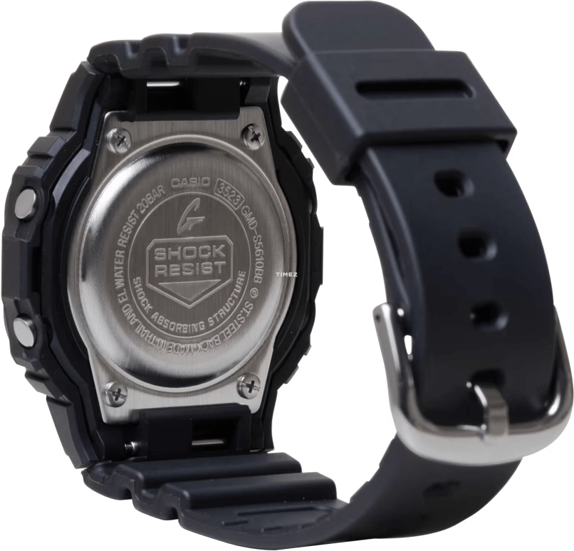 Casio,G-SHOCK 45.70x40.50mm,45.70x40.50mm,Bio-sourced,Resin,Black,Quartz,Countdown,Chronograph,Month,Date,Hardlex,Square,GMDS5610BB,GMDS5610BB-1