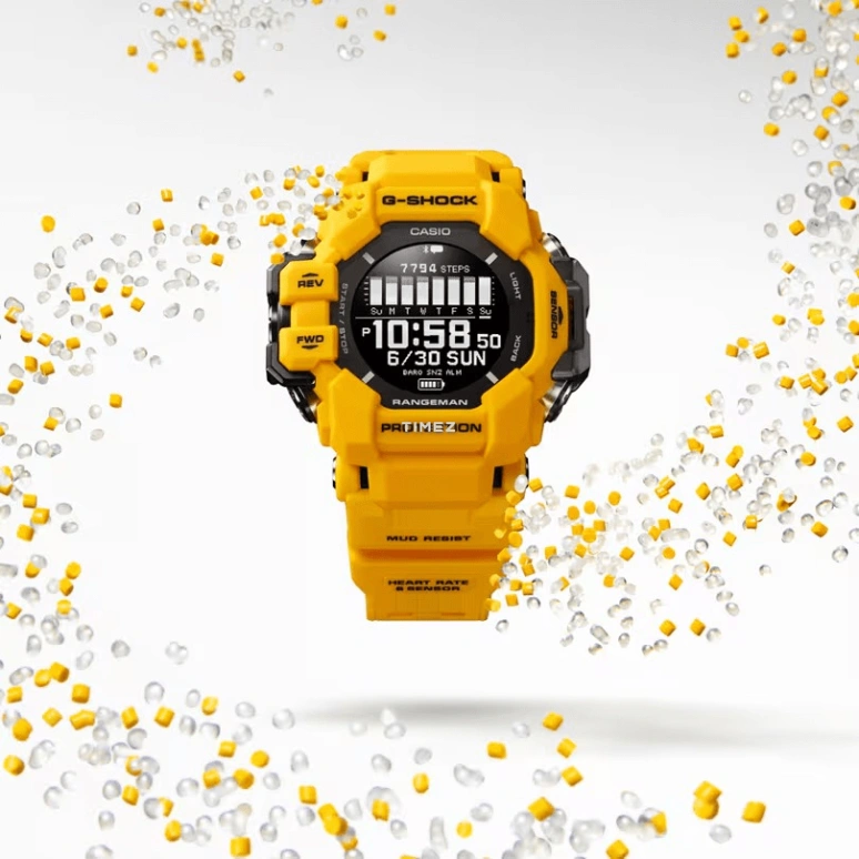 Casio,MASTER OF G - LAND 53.20mm,53.20mm,Bio-sourced,Resin,Black,Grey,Processor,Countdown,Chronograph,Month,Date,Hardlex,Round,GPRH1000,GPRH1000-9