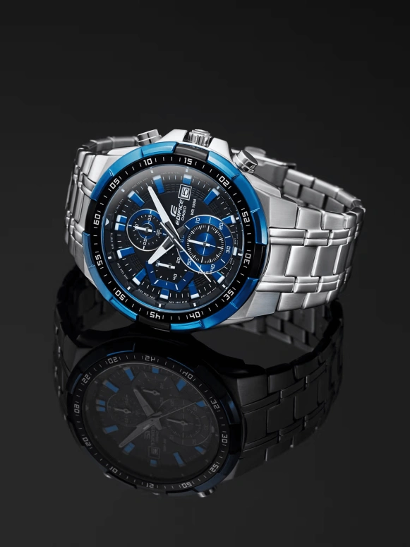 Casio,EDIFICE 54.10x49.50mm,54.10x49.50mm,Stainless Steel,Black,Quartz,Chronograph,Day,EFR539D,EFR539D-1A2V