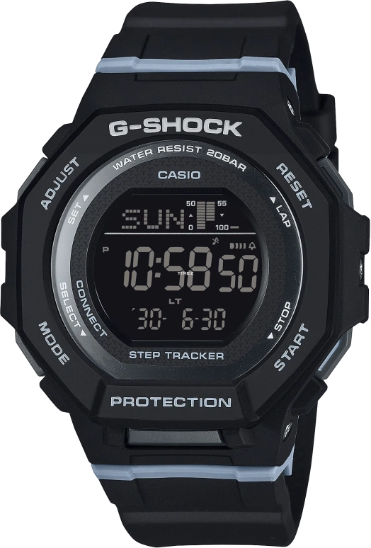 Casio,G-SHOCK 43.80mm,43.80mm,Bio-sourced,Resin,Black,Quartz,Countdown,Chronograph,Annual Calendar,Month,Hardlex,Octagon,GMDB300,GMDB300-1