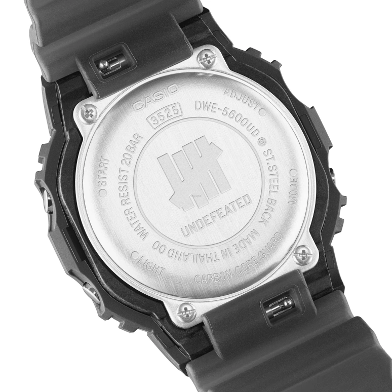 Casio,5600 48.90x43.80mm,48.90x43.80mm,Bio-sourced,Resin,Carbon,Black,Green,Quartz,Countdown,Chronograph,Month,Date,Hardlex,Square,DWE5600UD,DWE5600UD-1