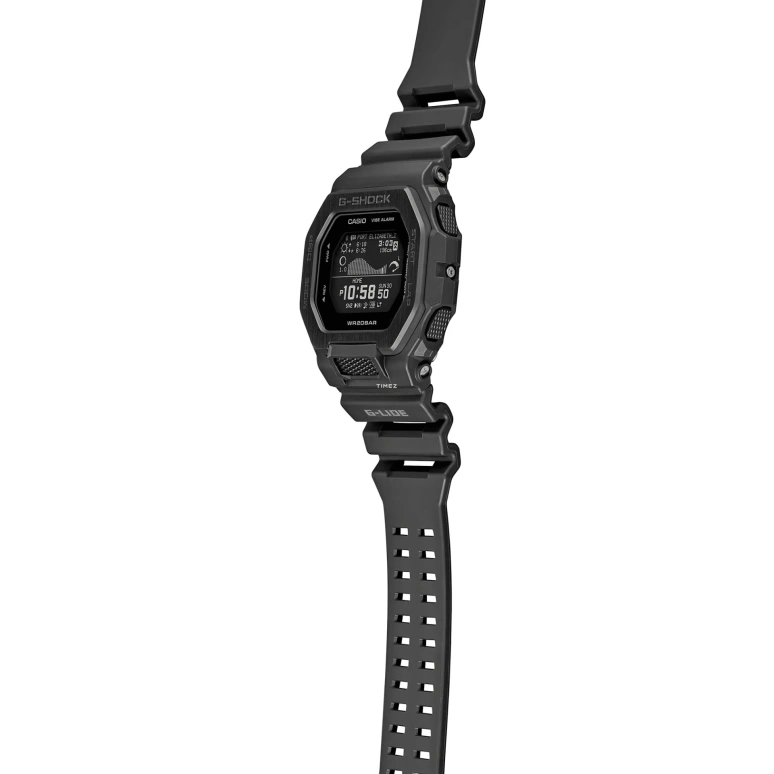 Casio,G-LIDE 50.90x46mm,50.90x46mm,Resin,Stainless Steel,Black,Quartz,Countdown,Chronograph,Month,Date,Hardlex,Square,GBX100NS,GBX100NS-1