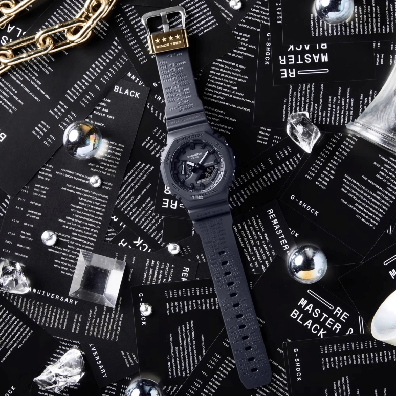 Casio,G-SHOCK 48.50x45.40mm,48.50x45.40mm,Carbon,Bio-sourced,Resin,Black,Quartz,Countdown,Chronograph,Month,Date,Hardlex,Glass,Octagon,GA2140RE,GA2140RE-1A