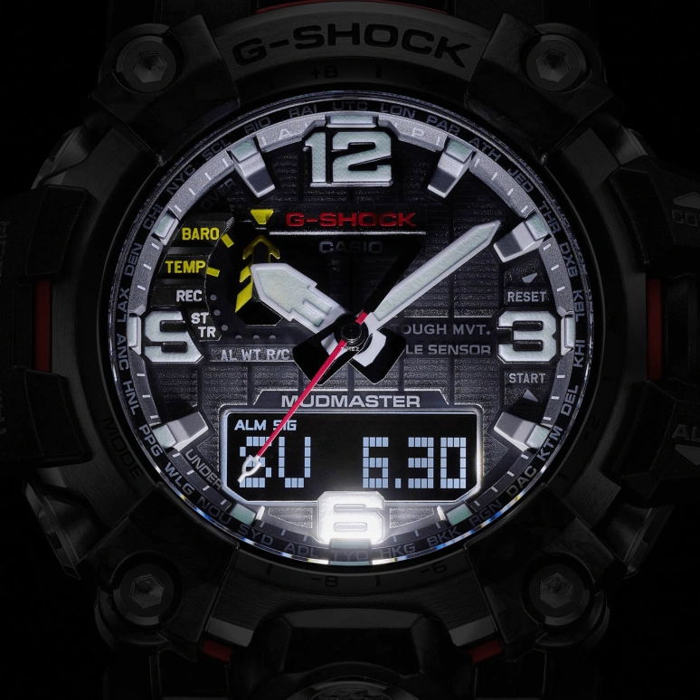 Casio,MASTER OF G - LAND 61.20x54.40mm,61.20x54.40mm,Resin,Forged Carbon,Stainless Steel,Black,Quartz,Countdown,Chronograph,Month,Date,Sapphire,Crystal Glass,Round,GWG2000,GWG2000-1A3