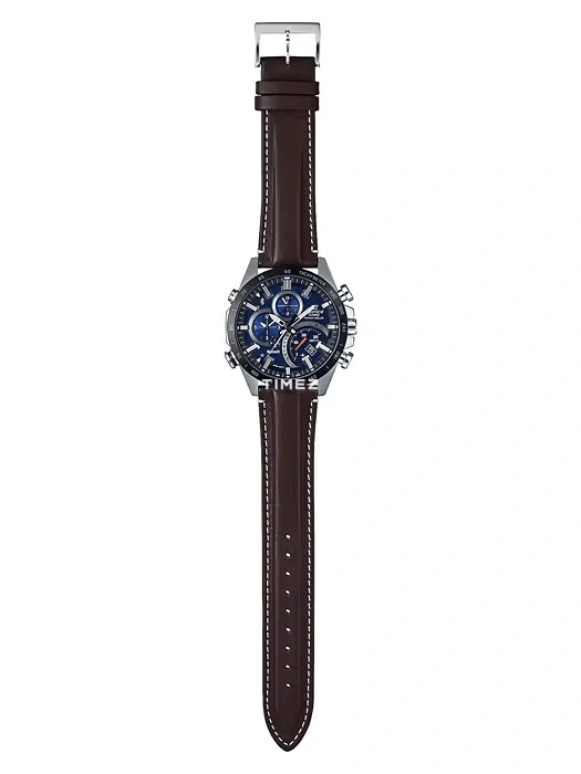 Casio,EDIFICE 48.10mm,48.10mm,Stainless Steel,Blue,Quartz,Chronograph,Date,Day,Power Reserve Indicator,Hardlex,Round,EQB501XBL,EQB501XBL-2A