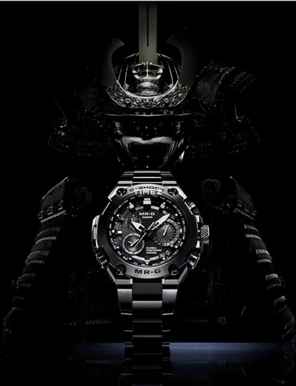 Casio,MR-G 49.80mm,49.80mm,Titanium,Black,Quartz,Countdown,Chronograph,Date,Day,Sapphire,Round,MRGG1000B,MRGG1000B-1A