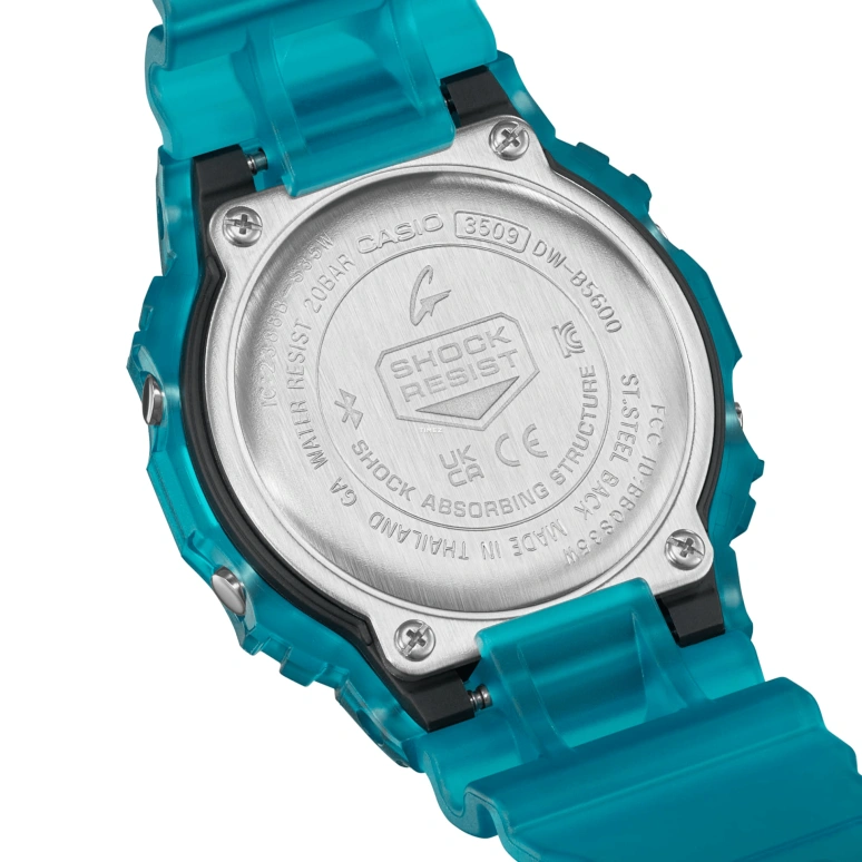 Casio,G-SHOCK 48.90x42.80mm,48.90x42.80mm,Resin,Blue,Quartz,Rectangular,DWB5600G,DWB5600G-2
