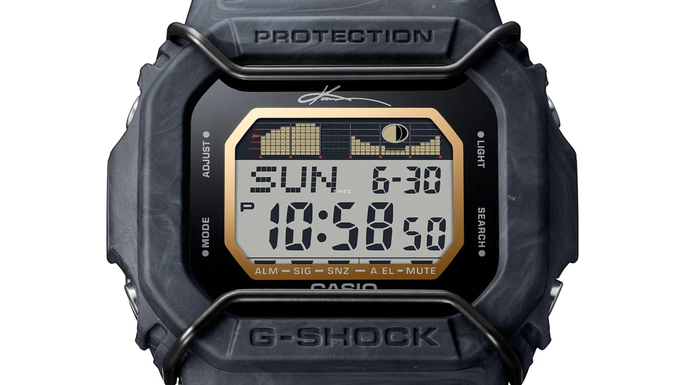 Casio,G-LIDE 46.70x43.20mm,46.70x43.20mm,Bio-sourced,Resin,Black,Quartz,Countdown,Chronograph,Month,Date,Hardlex,Square,GLX5600KB,GLX5600KB-1