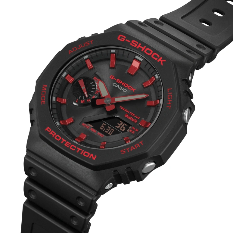 Casio,G-SHOCK 48.50x45.40mm,48.50x45.40mm,Resin,Carbon,Black,Quartz,Countdown,Chronograph,Month,Date,Hardlex,Round,GAB2100BNR1A