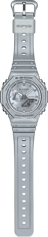 Casio,G-SHOCK 48.50x45.40mm,48.50x45.40mm,Resin,Carbon,Silver,Quartz,Countdown,Chronograph,Month,Date,Hardlex,Round,GA2100FF,GA2100FF-8A