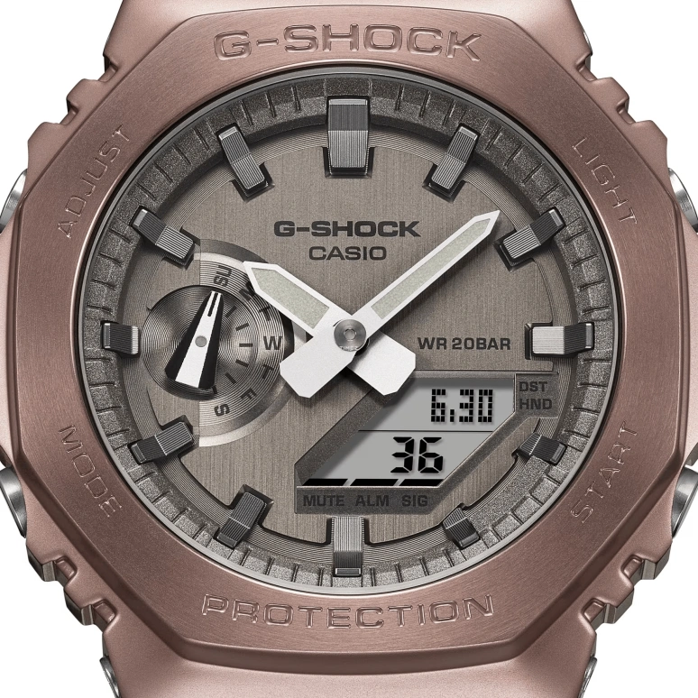 Casio,G-STEEL 49.30x44.40mm,49.30x44.40mm,Resin,Grey,Quartz,Countdown,Chronograph,Month,Date,Hardlex,Octagon,GM2100MF,GM2100MF-5A