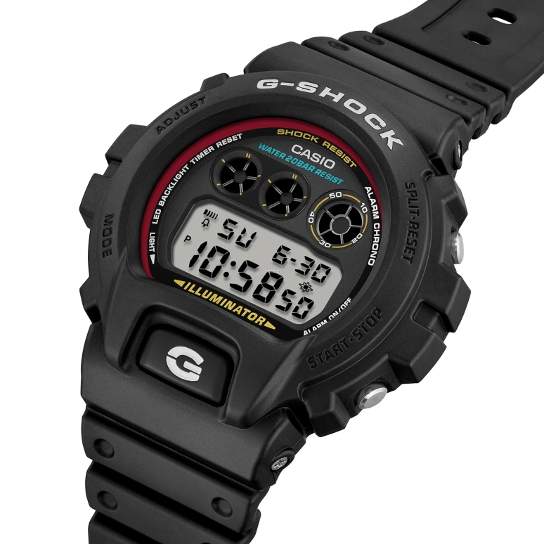 Casio,G-Shock 6900 50mm,50mm,Bio-sourced,Resin,Black,Quartz,Countdown,Chronograph,Month,Date,Hardlex,Round,DW6900RL,DW6900RL-1