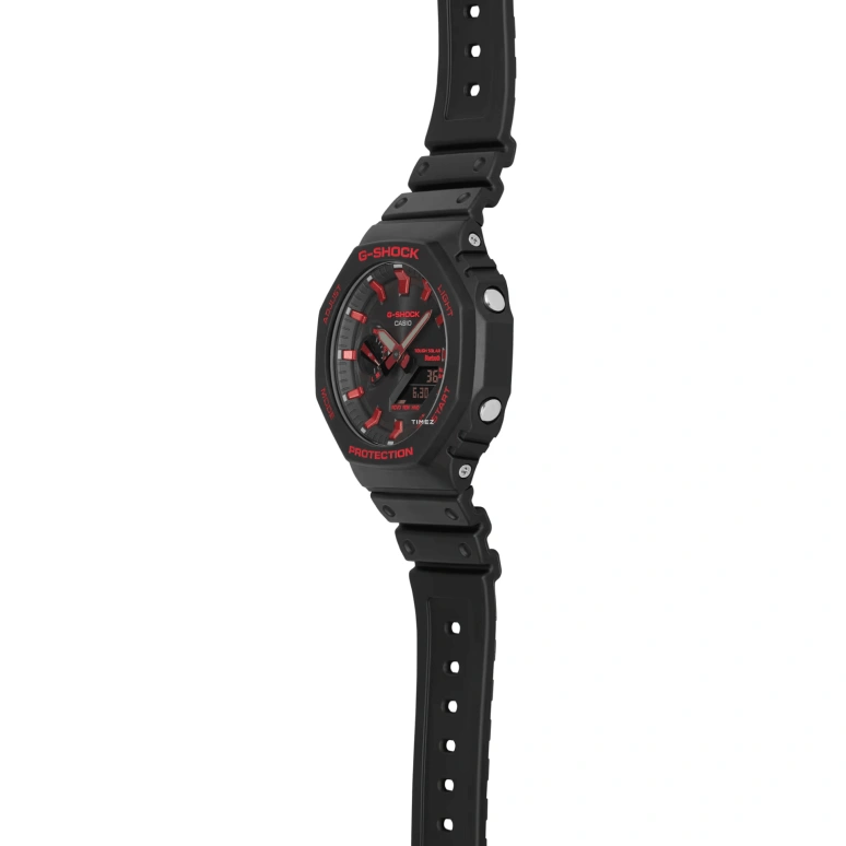 Casio,G-SHOCK 48.50x45.40mm,48.50x45.40mm,Resin,Carbon,Black,Quartz,Countdown,Chronograph,Month,Date,Hardlex,Round,GAB2100BNR1A