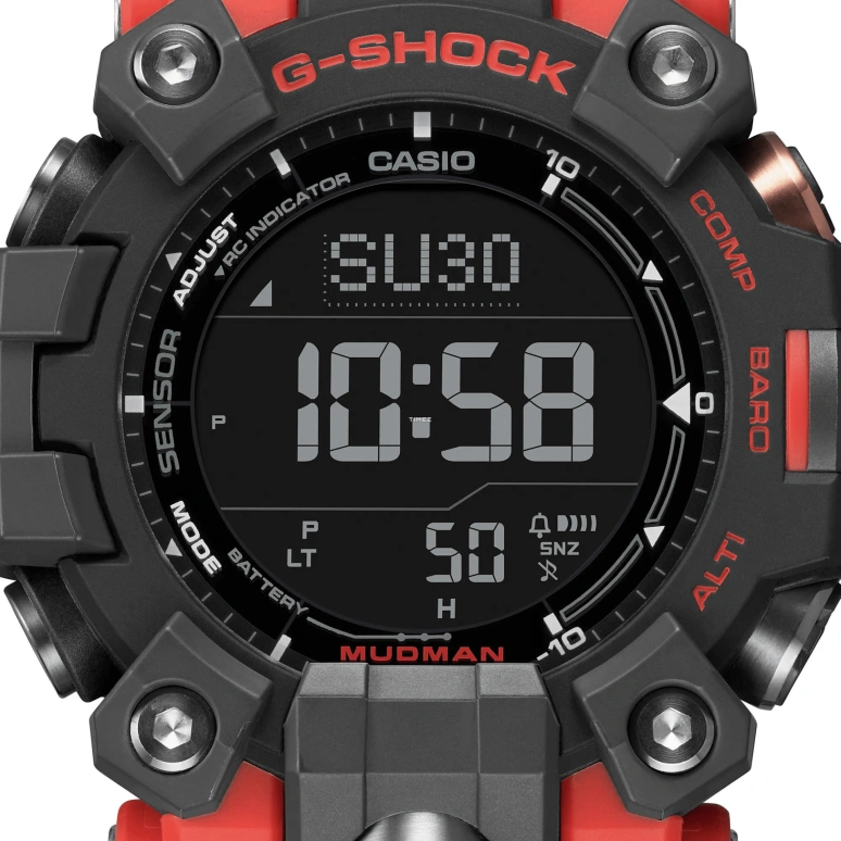 Casio,MASTER OF G - LAND 56.70x52.70mm,56.70x52.70mm,Bio-sourced,Resin,Black,Quartz,Countdown,Chronograph,Month,Date,Hardlex,Round,GW9500,GW9500-1A4