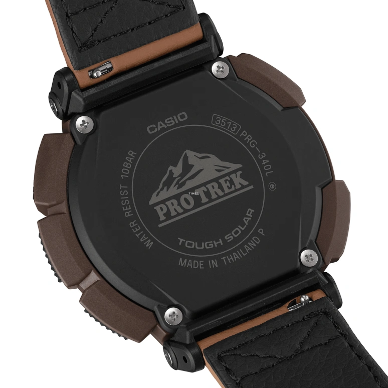 Casio,PROTREK 54.70x51.70mm,54.70x51.70mm,Resin,Bio-sourced,Black,Grey,Quartz,Countdown,Chronograph,Month,Date,Hardlex,Round,PRG340L,PRG340L-5