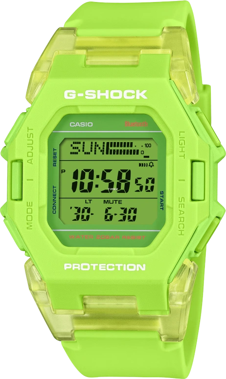 Casio,G-SHOCK 46.30x41.50mm,46.30x41.50mm,Resin,Green,Quartz,Countdown,Chronograph,Annual Calendar,Month,Hardlex,Square,GDB500S,GDB500S-3