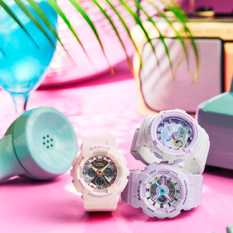 Casio,BA-110 46.30x43.40mm,46.30x43.40mm,Resin,Multi-Color,Quartz,Countdown,Chronograph,Month,Date,Hardlex,Glass,Round,BA110XPM,BA110XPM-6A