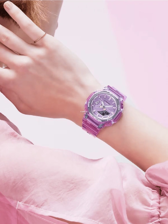 Casio,G-SHOCK 46.20x42.90mm,46.20x42.90mm,Resin,Carbon,Pink,Quartz,Countdown,Chronograph,Month,Date,Hardlex,Round,GMAS2100SK4A