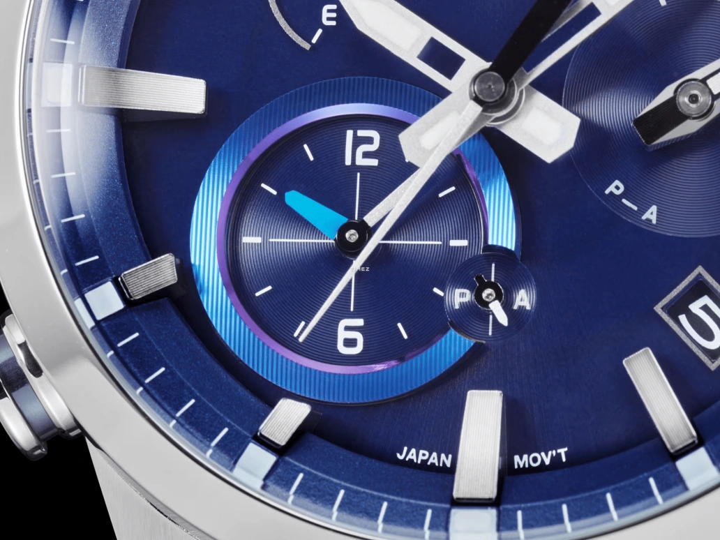 Casio,EDIFICE 48.20mm,48.20mm,Stainless Steel,Blue,Quartz,Chronograph,Date,Day,Power Reserve Indicator,Hardlex,Round,EQB700D,EQB700D-2A