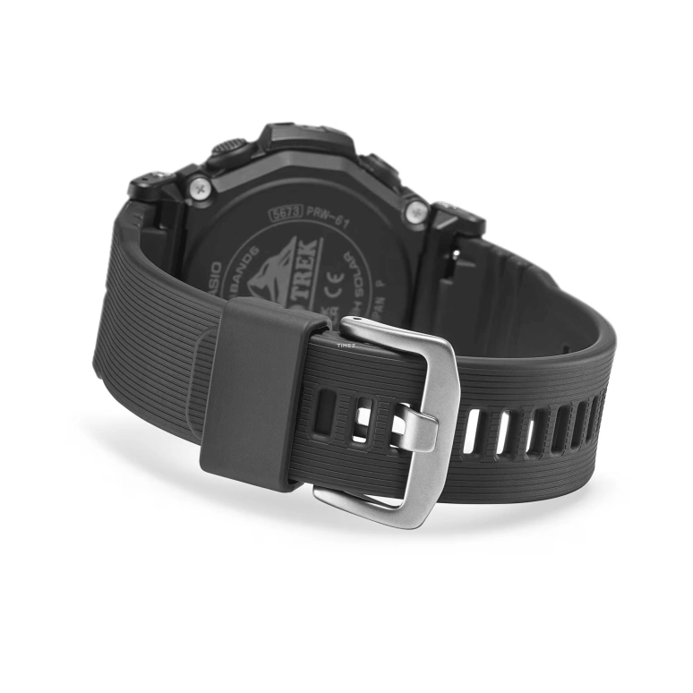 Casio,PROTREK 54.20x47.40mm,54.20x47.40mm,Resin,Stainless Steel,Black,Quartz,Countdown,Chronograph,Month,Date,Hardlex,Round,PRW61,PRW61-1A
