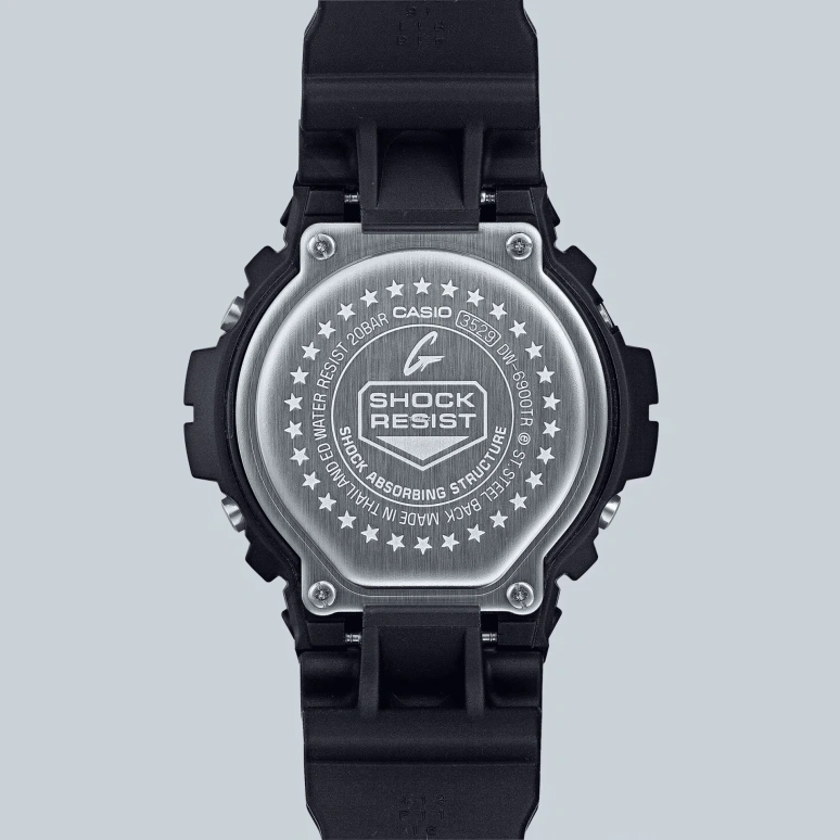 Casio,G-Shock 6900 53.20x50mm,53.20x50mm,Resin,Bio-sourced,Black,Grey,Quartz,Countdown,Chronograph,Month,Date,Hardlex,Round,DW6900TR,DW6900TR-1