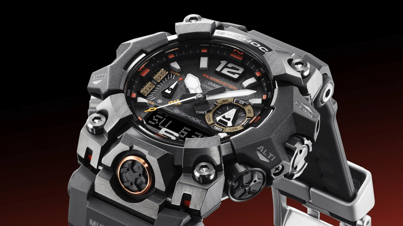 Casio,MASTER OF G - LAND 58.70x52.10mm,58.70x52.10mm,Bio-sourced,Resin,Black,Quartz,Countdown,Chronograph,Month,Date,Sapphire,Crystal Glass,Round,GWGB1000EC,GWGB1000EC-1A