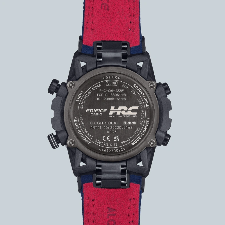 Casio,EDIFICE 47.80mm,47.80mm,Stainless Steel,Black,Quartz,Countdown,Chronograph,Month,Date,Sapphire,Round,ECB2000HR,ECB2000HR-1A