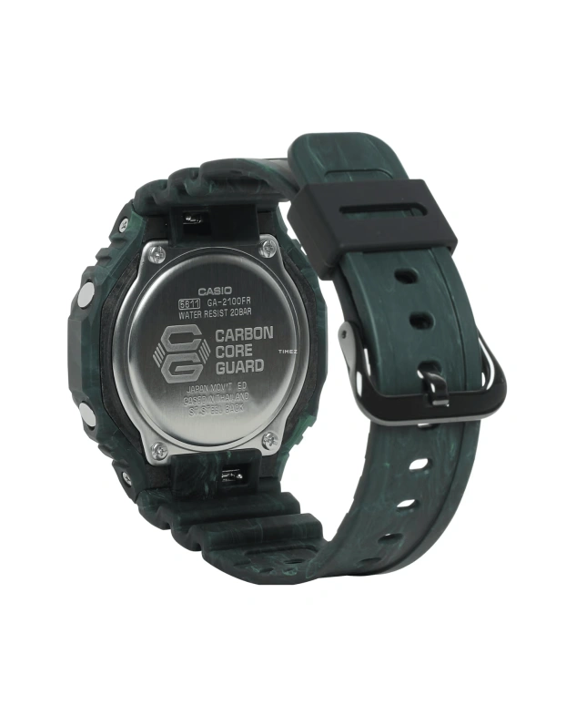 Casio,G-SHOCK 48.50x45.40mm,48.50x45.40mm,Resin,Carbon,Black,Quartz,Countdown,Chronograph,Month,Date,Hardlex,Round,GA2100FR,GA2100FR-3A
