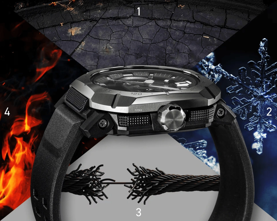 Casio,PROTREK 50.80x45.80mm,50.80x45.80mm,Resin,Stainless Steel,Bio-sourced,Black,Quartz,Countdown,Chronograph,Month,Date,Sapphire,Crystal Glass,Square,PRWB1000,PRWB1000-1