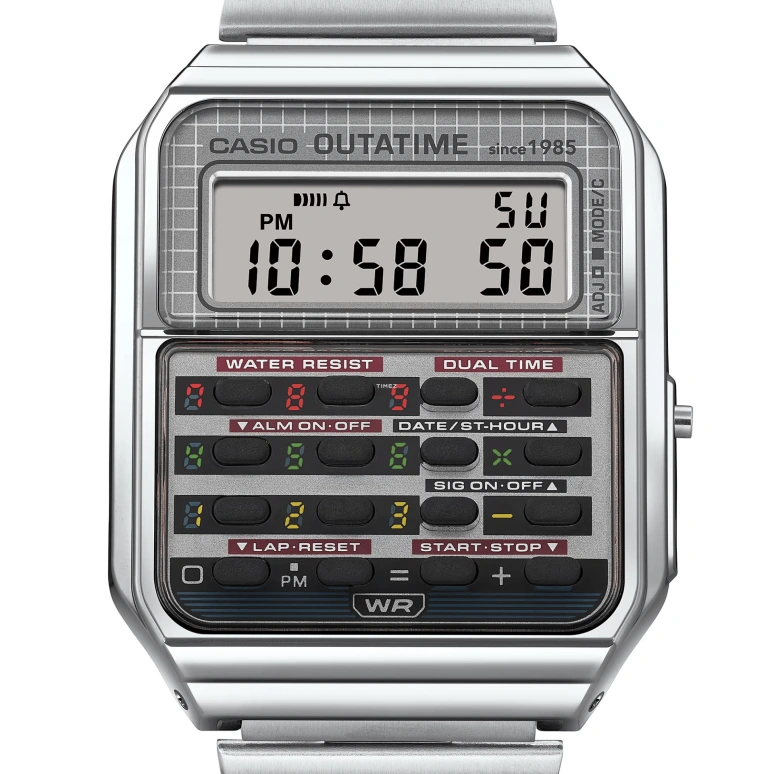 Casio,VINTAGE 43.20x34.40mm,43.20x34.40mm,Resin,Grey,Quartz,Chronograph,Annual Calendar,Month,Date,Plexi,Glass,Rectangular,CA500WEBF,CA500WEBF-1A