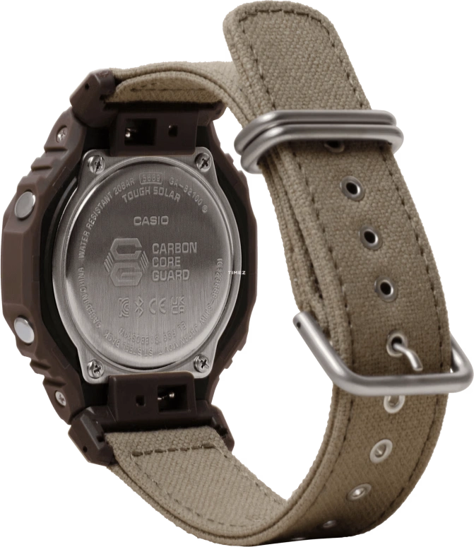 Casio,G-SHOCK 48.50x45.40mm,48.50x45.40mm,Bio-sourced,Resin,Carbon,Brown,Quartz,Countdown,Chronograph,Month,Date,Hardlex,Round,GAB2100CT,GAB2100CT-5A
