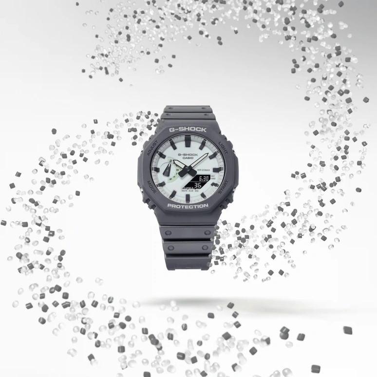 Casio,G-SHOCK 48.50x45.40mm,48.50x45.40mm,Carbon,Bio-sourced,Resin,White,Quartz,Countdown,Chronograph,Month,Date,Hardlex,Octagon,GA2100HD,GA2100HD-8A