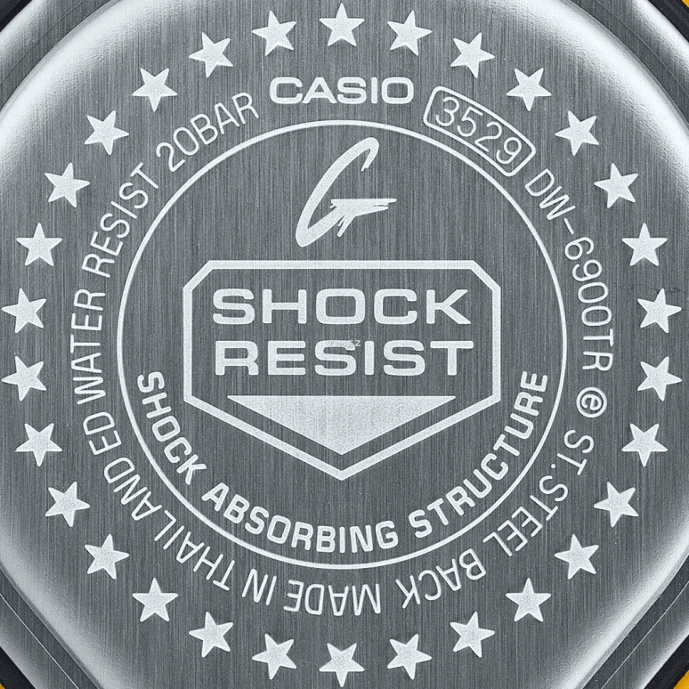 Casio,G-Shock 6900 53.20x50mm,53.20x50mm,Resin,Bio-sourced,Grey,Black,Quartz,Countdown,Chronograph,Month,Date,Hardlex,Round,DW6900TR,DW6900TR-4