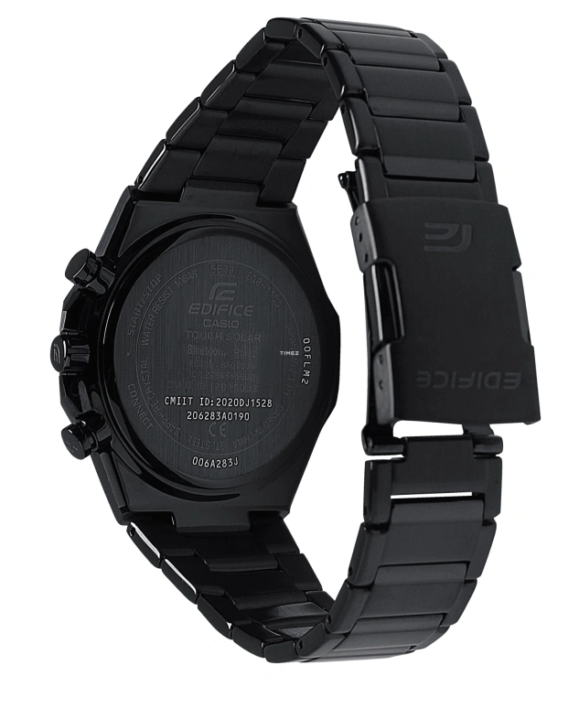 Casio,EDIFICE 51.10x44.60mm,51.10x44.60mm,Stainless Steel,Black,Quartz,Chronograph,Date,Day,Dule Time,Sapphire,Crystal Glass,Octagon,EQB1100XDC1A
