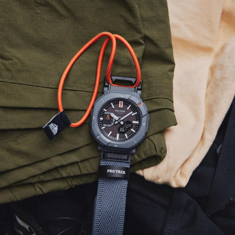 Casio,PROTREK 50.30x46mm,50.30x46mm,Resin,Bio-sourced,Black,Quartz,Countdown,Chronograph,Month,Date,Hardlex,Glass,Square,PRJB001B,PRJB001B-2