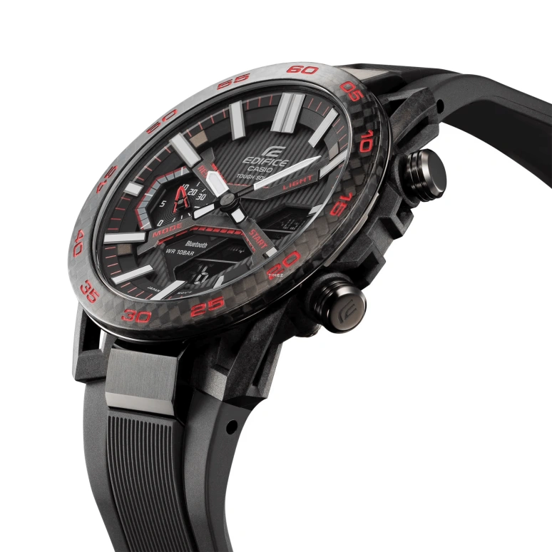Casio,EDIFICE 47.80mm,47.80mm,Stainless Steel,Black,Quartz,Countdown,Chronograph,Month,Date,Sapphire,Round,ECB2000PB,ECB2000PB-1A