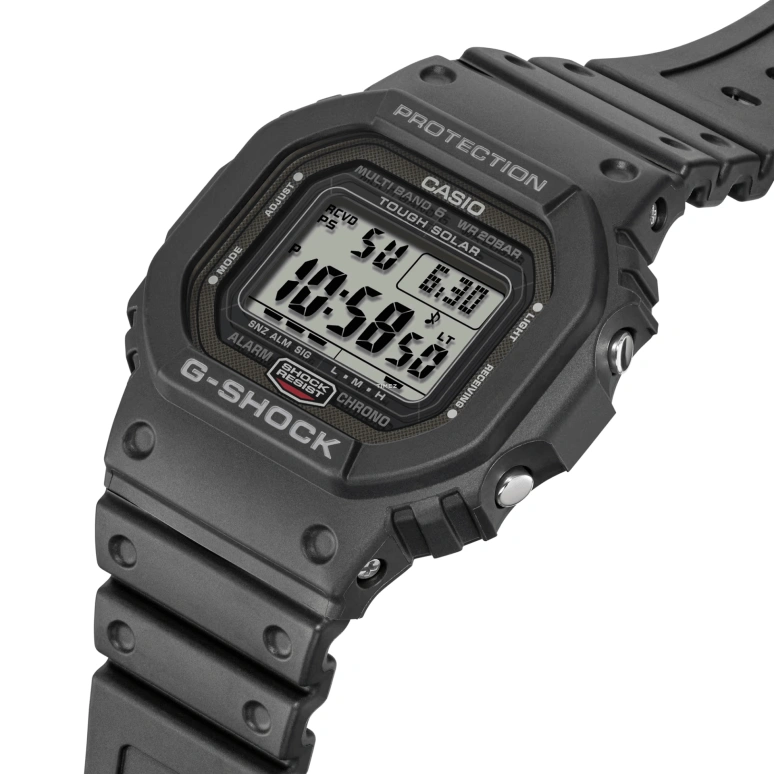 Casio,5600 48.90x42.80mm,48.90x42.80mm,Stainless Steel,Black,Grey,Quartz,Countdown,Chronograph,Month,Date,Hardlex,Square,GW5000U,GW5000U-1