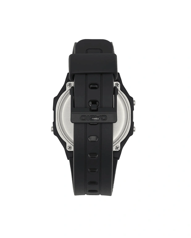 Casio,DIGITAL 39x35.40mm,39x35.40mm,Resin,Blue,Quartz,Chronograph,Date,Day,Hour Strike,Plexi,Square,F105W,F105W-1A