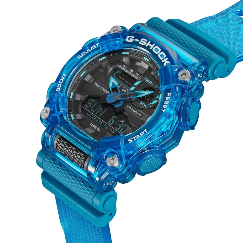 Casio,G-SHOCK 49.50mm,49.50mm,Resin,Black,Quartz,Countdown,Chronograph,Month,Date,Hardlex,Round,GA900SKL,GA900SKL-2A