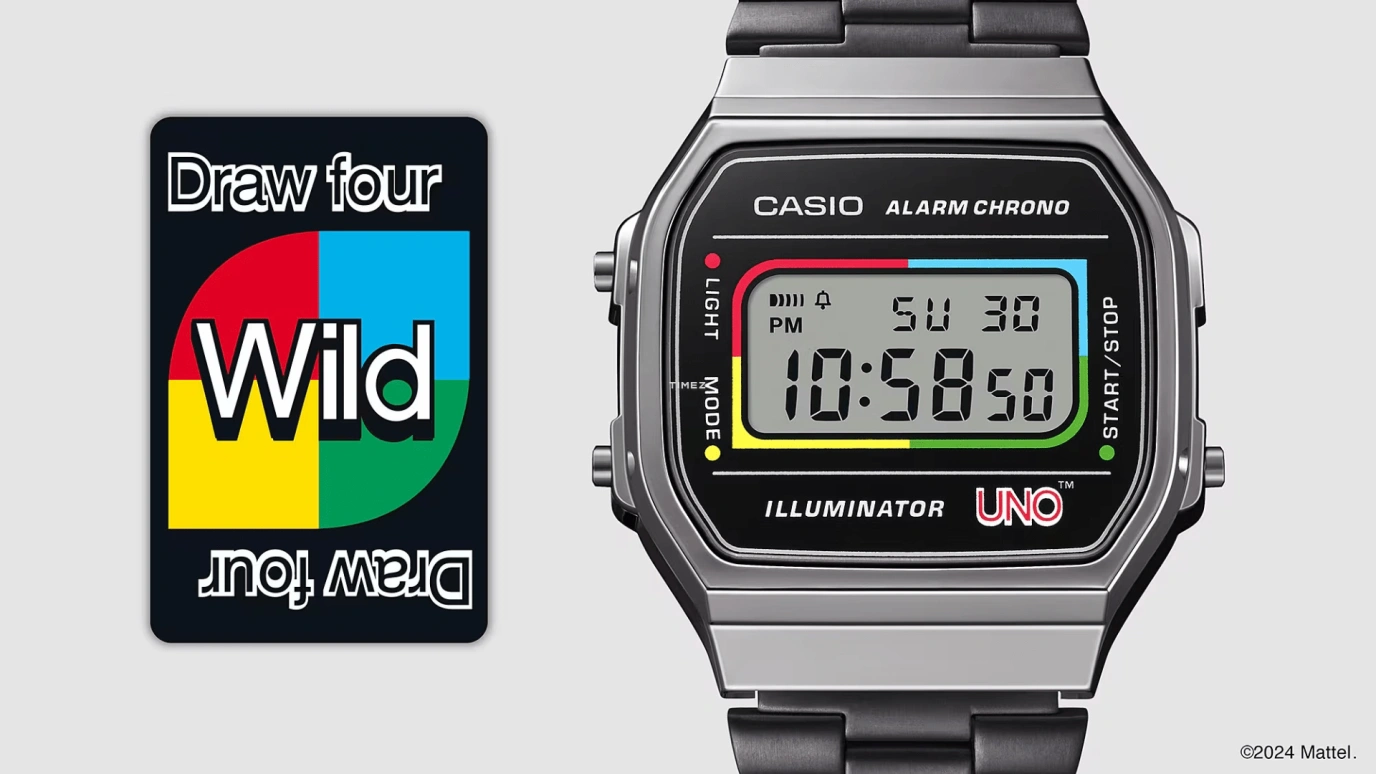 Casio,VINTAGE 38.60x36.30mm,38.60x36.30mm,Resin,Black,Quartz,Chronograph,Date,Day,Hour Strike,Plexi,Glass,Square,A168WEUC,A168WEUC-1A