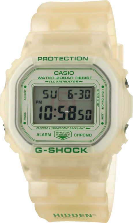 Casio,G-SHOCK 48.90x43.80mm,48.90x43.80mm,Resin,Cream,Grey,Quartz,Countdown,Chronograph,Month,Date,Hardlex,Square,DW5600HDN22,DW5600HDN22-7