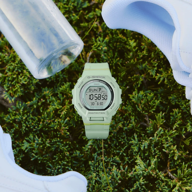 Casio,G-SHOCK 43.80mm,43.80mm,Bio-sourced,Resin,Green,Quartz,Countdown,Chronograph,Annual Calendar,Month,Hardlex,Octagon,GMDB300,GMDB300-3