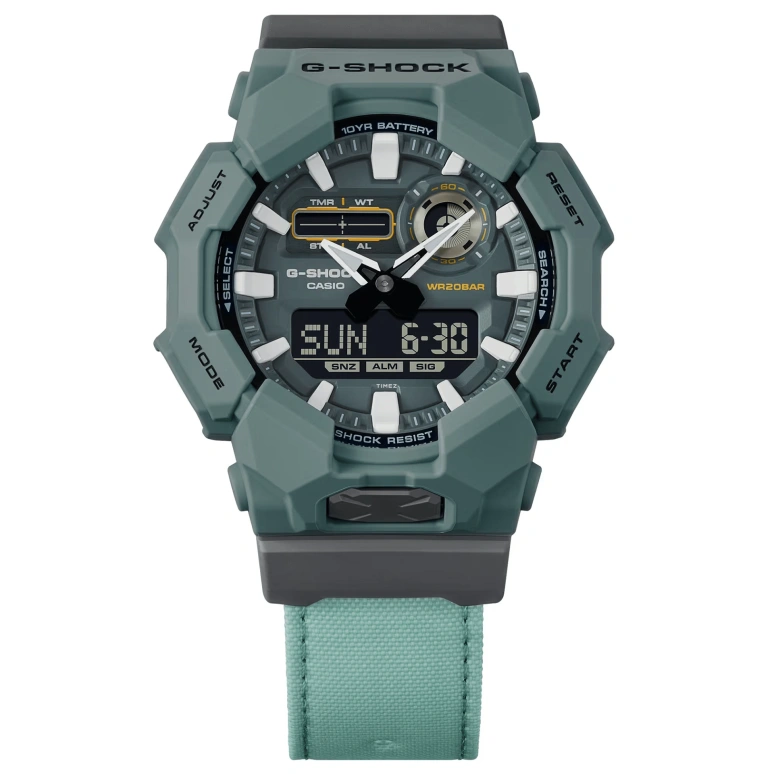Casio,G-SHOCK 51.90mm,51.90mm,Bio-sourced,Resin,Carbon,Blue,Quartz,Countdown,Chronograph,Month,Date,Hardlex,Round,GA010CE,GA010CE-2A