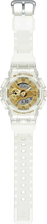 Casio,G-SHOCK 49x45.90mm,49x45.90mm,Resin,Gold,Grey,Quartz,Countdown,Chronograph,Month,Date,Hardlex,Round,GMAS110SG,GMAS110SG-7A