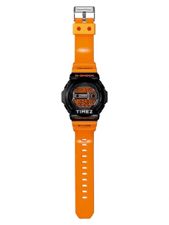 Casio,G-SHOCK 52.20mm,52.20mm,Resin,Orange,Grey,Quartz,Countdown,Chronograph,Month,Date,Hardlex,Round,GLX150,GLX150-4