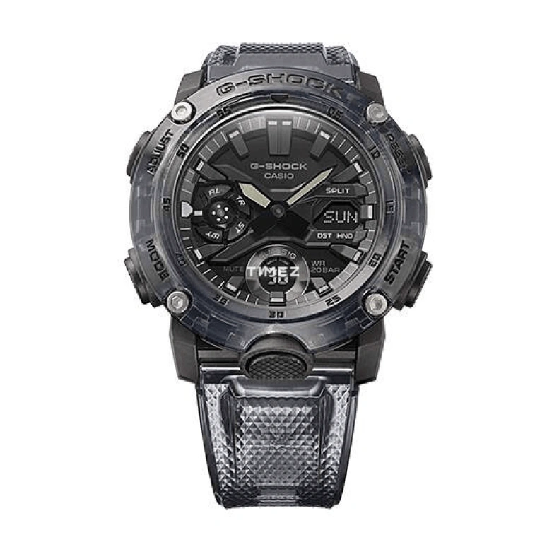 Casio,G-SHOCK 47mm,47mm,Resin,Carbon,Black,Quartz,Countdown,Chronograph,Month,Date,Hardlex,Round,GA2000SKE,GA2000SKE-8A