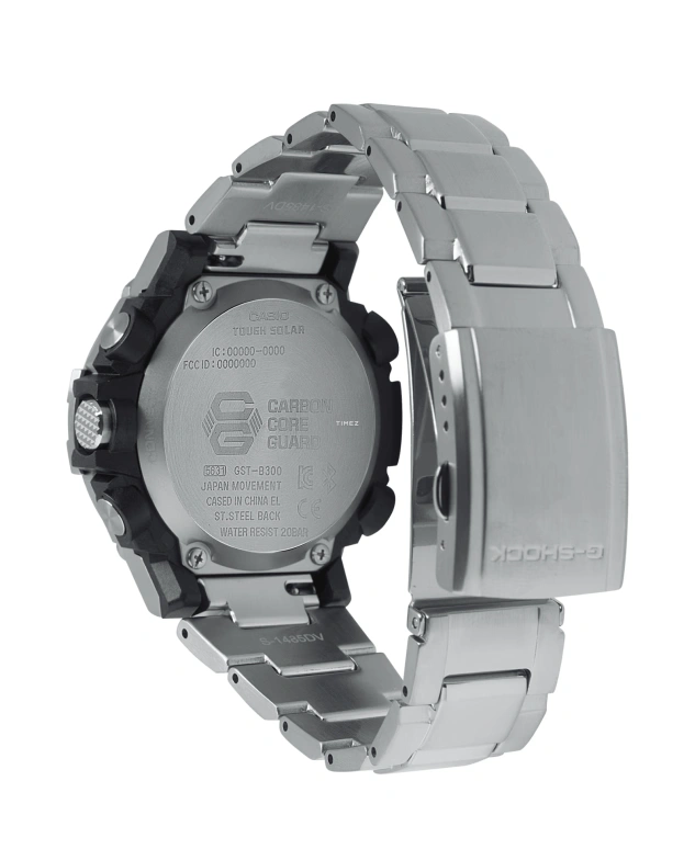 Casio,G-STEEL 50.30mm,50.30mm,Resin,Grey,Black,Quartz,Countdown,Chronograph,Month,Date,Hardlex,Round,GSTB300E,GSTB300E-5A