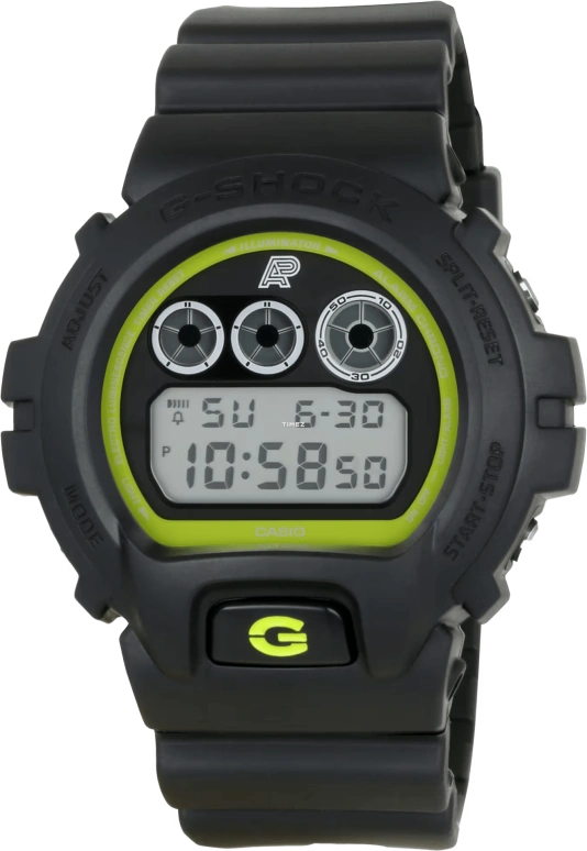 Casio,G-Shock 6900 50mm,50mm,Resin,Black,Quartz,Countdown,Chronograph,Month,Date,Hardlex,Round,DW6900AP23,DW6900AP23-1